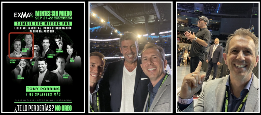 tony robins con Alfonso y Christian curso de closer de ventas