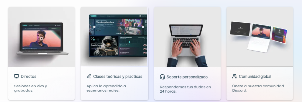 en cursos de IA, blockchain y criptomonedas, y su éxito se basa en una fórmula sencilla: explicaciones prácticas, ejemplos cotidianos y un estilo cercano.